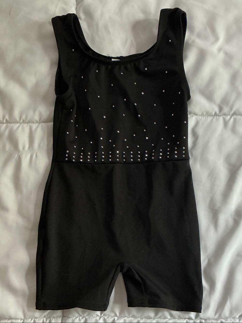 Cat & Jack Black Girls' Sparkle Gymnastics One-Piece